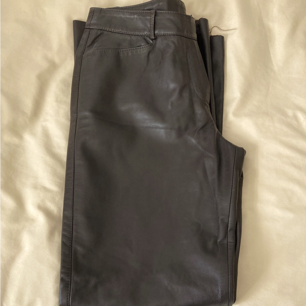 Penta brown Leather trousers